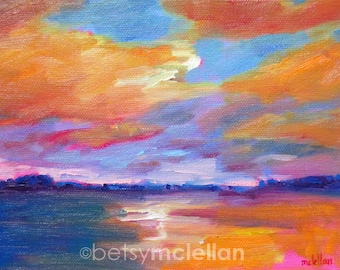 Coastal Landscape Sunset - Paper - Canvas - Wood Block