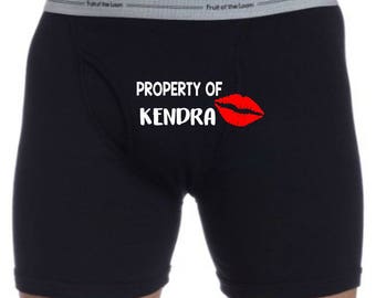 Property Of Boxers - Husband Gift - Gift for Him - Boyfriend Gift - Novelty Boxers - Anniversary Gift - Mens Boxers - Sexy Boxers