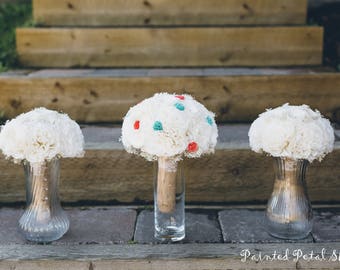 Ivory Coffee Filter Bouquet/ Ivory Bridal Bouquet/ Rustic Wedding Bouquet