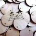 100 1" x 1/8" Wooden Circle Celebrate Family Birthday Date Board Disc 2-2mm Holes Wood Cutouts