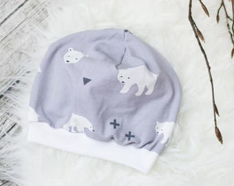 Baby Beanie Cap * Polar bears *