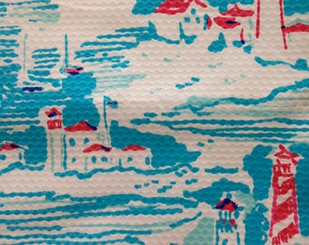 resort white watch out jacquard cotton fabric square 18"x18" ~ lilly summer 2014 ~ lilly pulitzer
