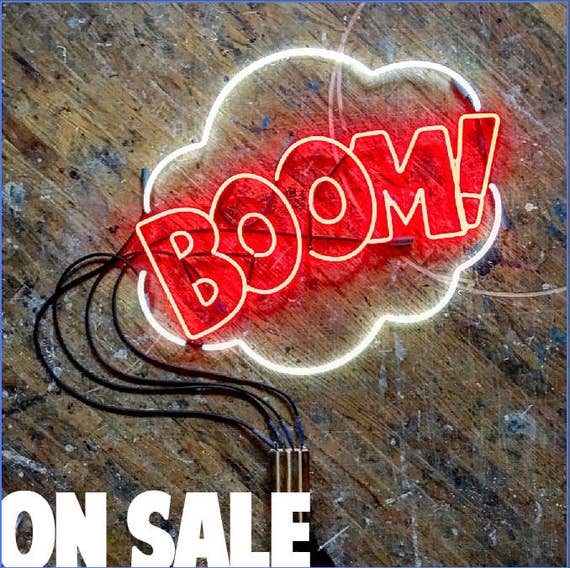 BOOM! Neon Sign, Ready-made ON SALE