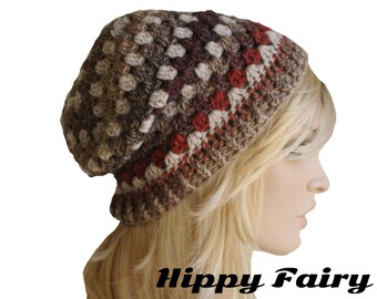 Autumn Fall Brown Womans slouch beanie