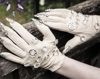 Crystal Claw Gloves - Swarovski Couture Gloves
