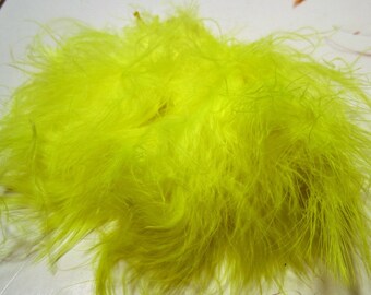 fluorescent Yellow Marabou Feathers MRDQ-23 Craft feathers embellishments boutonniere wispy
