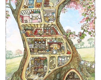 Poster - "Treehouse - Brambly Hedge" of Jill Barklem - fine art gallery