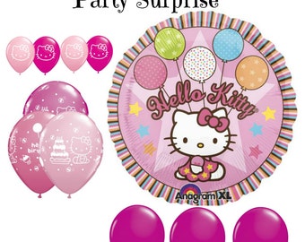 Hello Kitty balloons Hello Kitty Party Balloon Package Pink Berry Girl Party Hello Kitty foil latex balloons