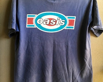 Vintage 90s Oasis Band Tour T-Shirt / Size L / Manchester Britpop icon 90s
