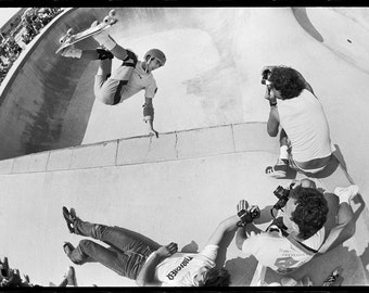 Lance Mountain Upland 1985 Skateboarding Photo - J Grant Brittain 80s Skateboard Photo 18 x 24 Inch Photo Print
