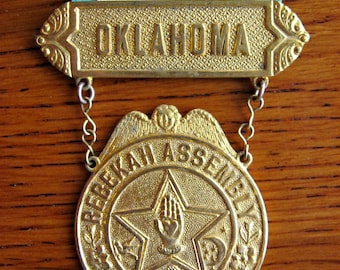 Insignia de compañeros impares Rebeca ~ insignia MASÓNICA ~ insignia Fraternal ~ joyería victoriana ~ insignia de Odd Fellow