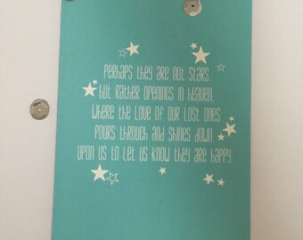 Perhaps they are not stars but rather openings in heaven... condolences / sympathy card