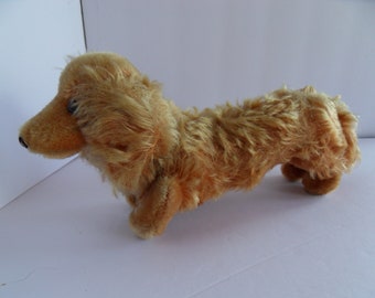 Steiff dog dachsund button mohair made in Germany 2548