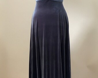 Prom dress, ball gown, bridesmaid dress, silver velvet dress, infinity dress, long dress, evening dress, convertible dress, party dress