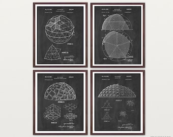 Buckminster Fuller Patent Art - Geodesic Dome - Geodesic Dome Patent - Buckminster Fuller Art - Buckminster Fuller Poster - Architecture
