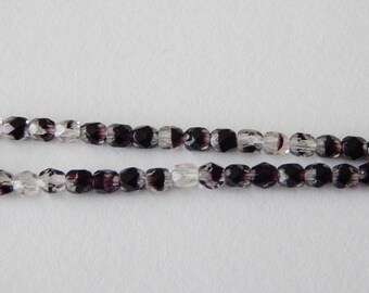 4mm Faceted Czech Glass Beads