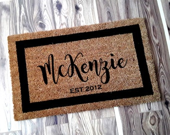 Custom Welcome Mat // Coco Coir Mat // Monogrammed Mat // Personal Home Decor // Coco Mat // Custom Coco Mat // Wedding Gift // Shower Gift