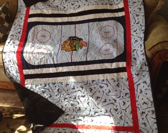 Blackhawks Hockey Rink Quilt