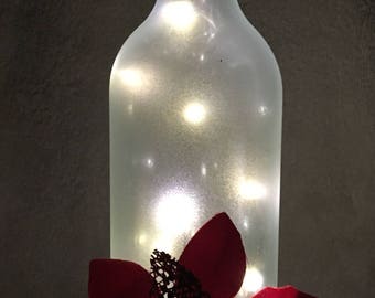 Christmas Wine Bottle with Lights
