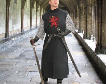 Tunic with Embroidered Crest: Solid Colors Black / Red / Blue / White