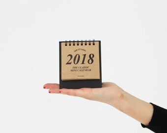 2018 Mini Desk Calendar in kraft