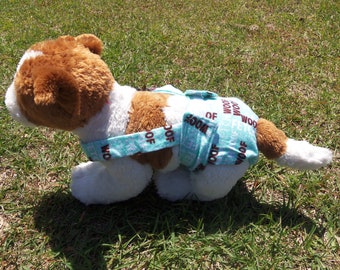 mint green flannel w/woof,fetch