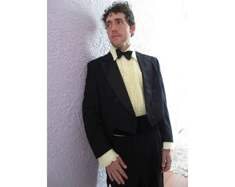 30's Vintage Men's Tuxedo Tailcoat Suit Tails 40 Ch/ 30 W.