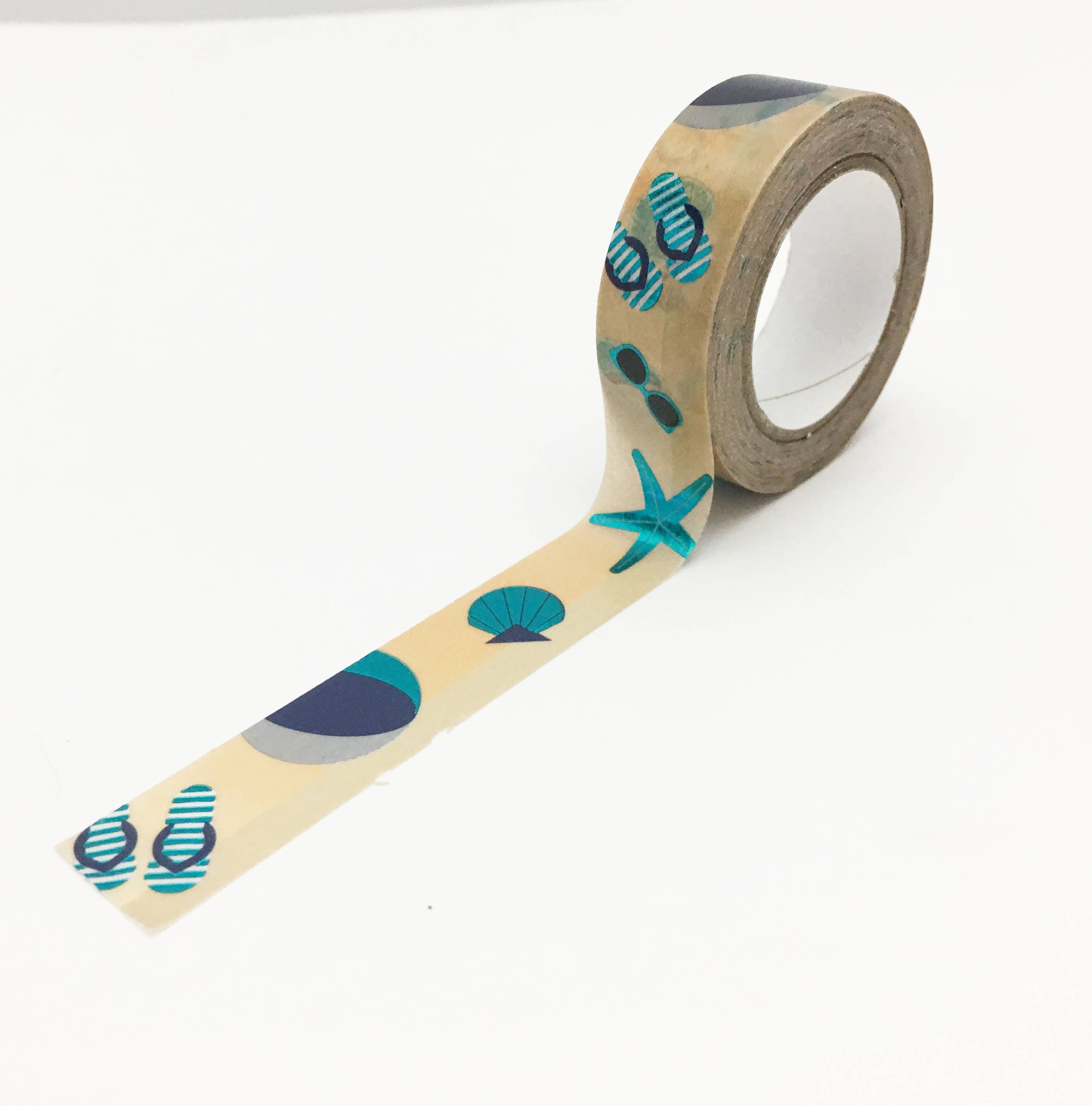 Beach Day Pattern Washi Tape Summer Time Vacation Japanese