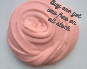 Princess Peach - Glittery Peach Fluffy Slime - SlimeyClouds