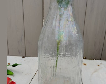 Bordens Milk Bottle,Dairy Bottle, Vintage Milk Bottle, Antique Milk Bottle, Rustic Centerpiece, Milk Bottle, Collectible Glass Bottle