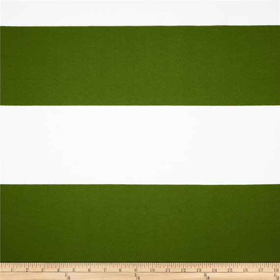 Wide Stripe Pillow Cover Green and White Stripe Pillow Cover