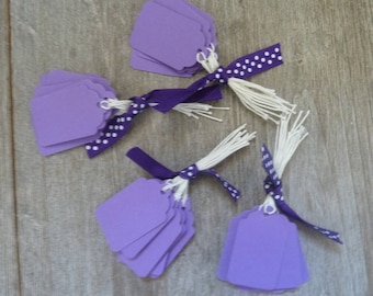 40 tags medium purple cotton