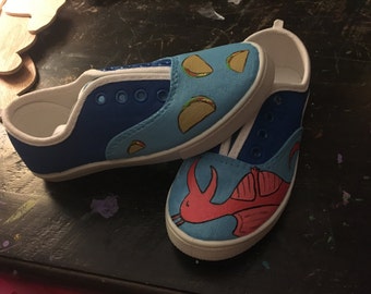 Dragons love tacos custom shoes