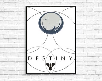 Destiny minimalist Alternative Video Game Print Poster