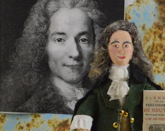 Voltaire Doll Historical Miniature French Art Character French Philosopher