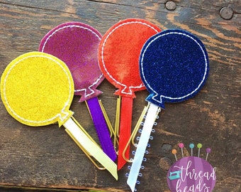 Colored Balloon Planner Clip
