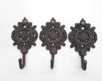 Decorative Hook/24 Colors/Shabby Chic/Wall Hook/Single Hook/French Country/Metal Wall Hook/Nursery Hook/Vintage/Ornate Wall Hook/