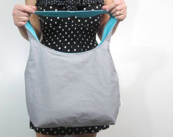 gray linen hobo bag. choose large or medium handbag with shoulder or crossbody strap. stylish purse.