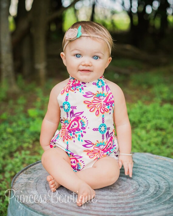 Sale Boho Baby Clothes Boho Hippie Clothes Cute Boho Clothes Baby Girl Clothing Birds Baby Boutique Romper Boho Baby Romper