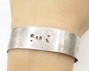 1978 leonore doskow 925 sterling silver - contemporary 18mm cuff bracelet b1214