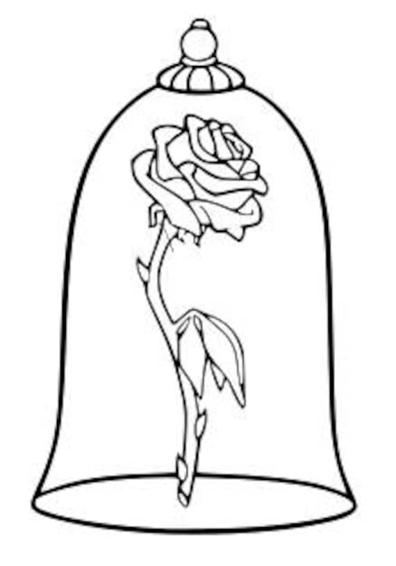 Download SVG disney enchanted rose beauty and the beast rose beast
