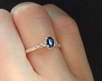 Sapphire 925 sterling Silver Ring