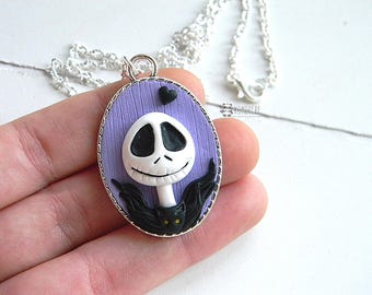 Jack Skellington, Nightmare before Christmas, cameo Necklace