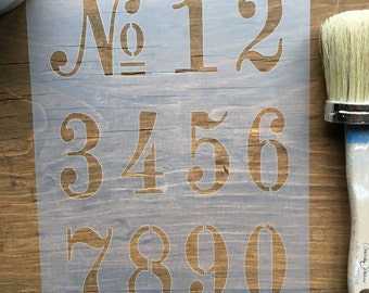 Numbers Stencil, Vintage Numbers, Old Numbers, French Stencil Numbers, Vintage French Numbers, Wall Numbers, House Numbers, Wall Stencil