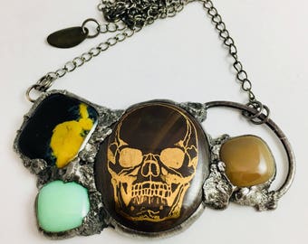 Urban Artifact | Gold Skull | Statement Necklace | Chain | Eclectic