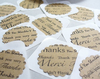 Envelope Seals or Stickers Thank You