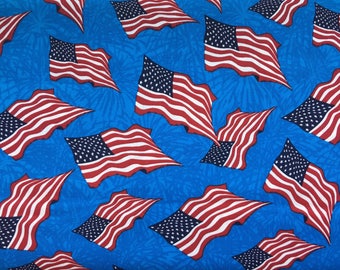 American flag fabric by the yard - patriotic fabric - Fourth of July fabric - 4th of July fabric - Independence Day - #17224