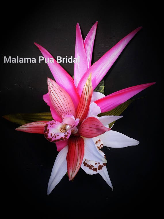 Tropical HAIR Flower Hair accessory Hawaiian silk flower