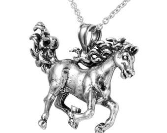 Arabian Horse Necklace in 925 Sterling Silver, Horse Jewelry, Equestrian Jewelry.