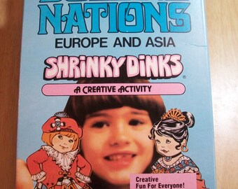 Fantastic Vintage Dolls Of All Nations - Europe & Asia Shrinky Dinks by Colorforms 1979